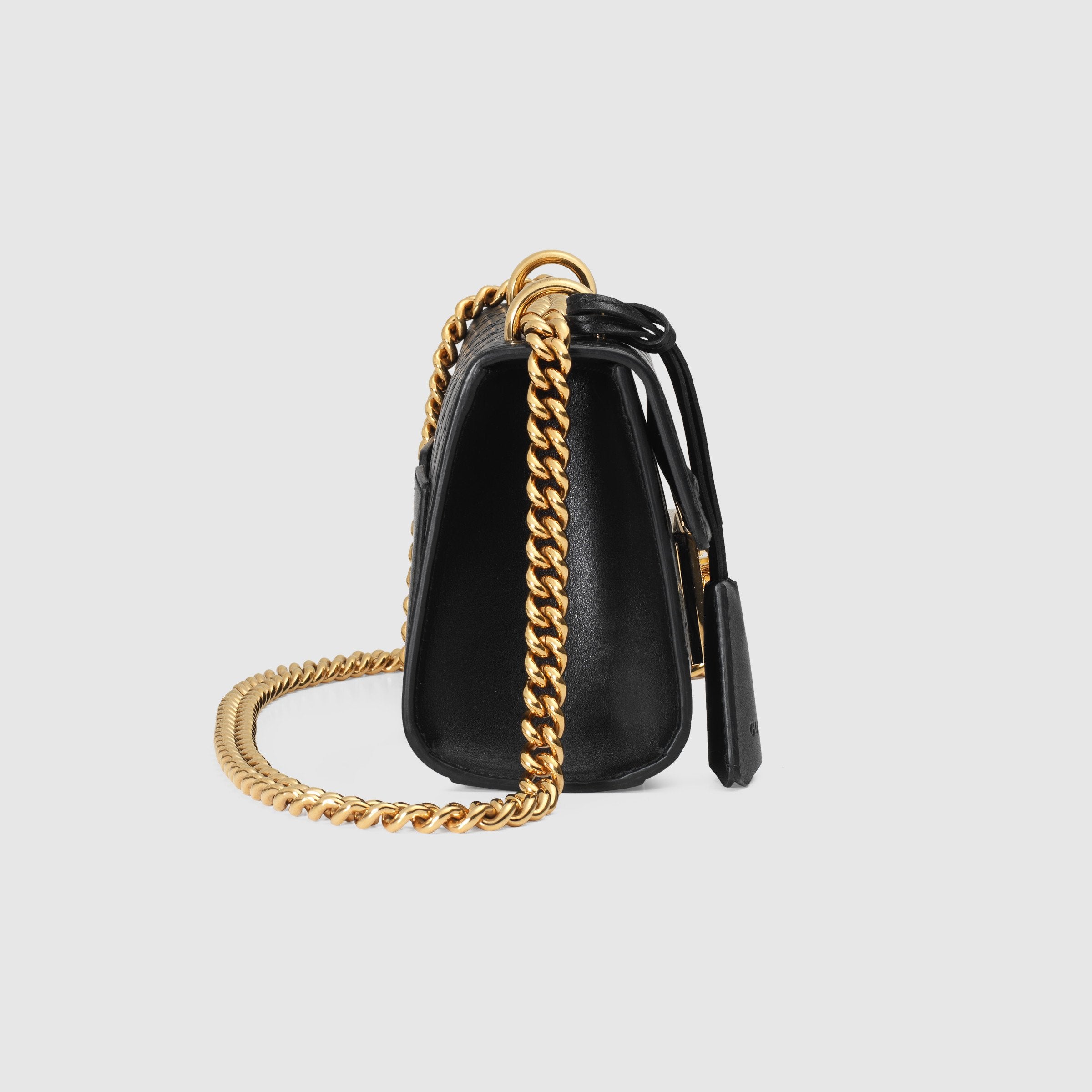 Gucci Padlock Small Signature Shoulder Bag Black