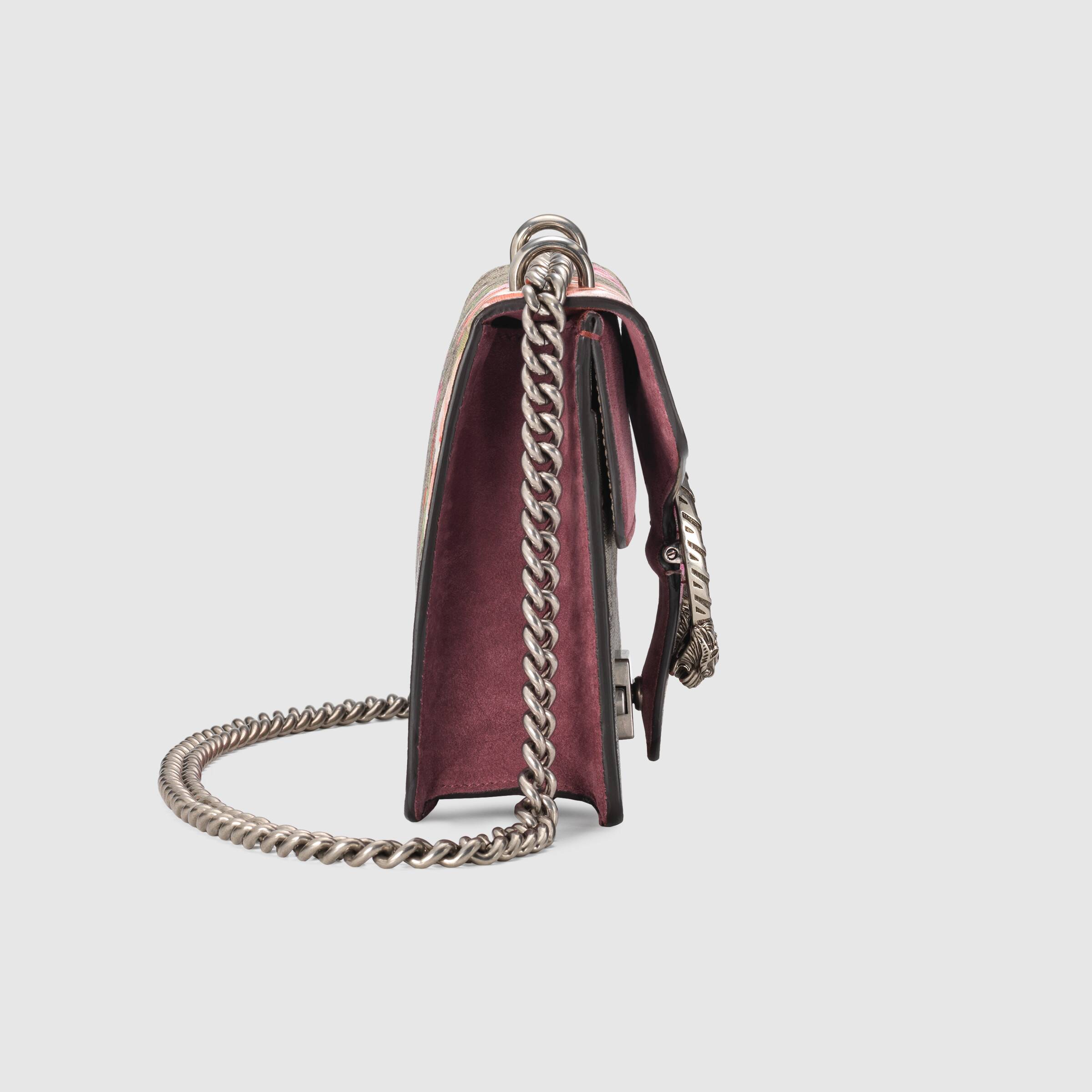 Gucci Blooms Dionysus GG Supreme Mini Bag Beige Red