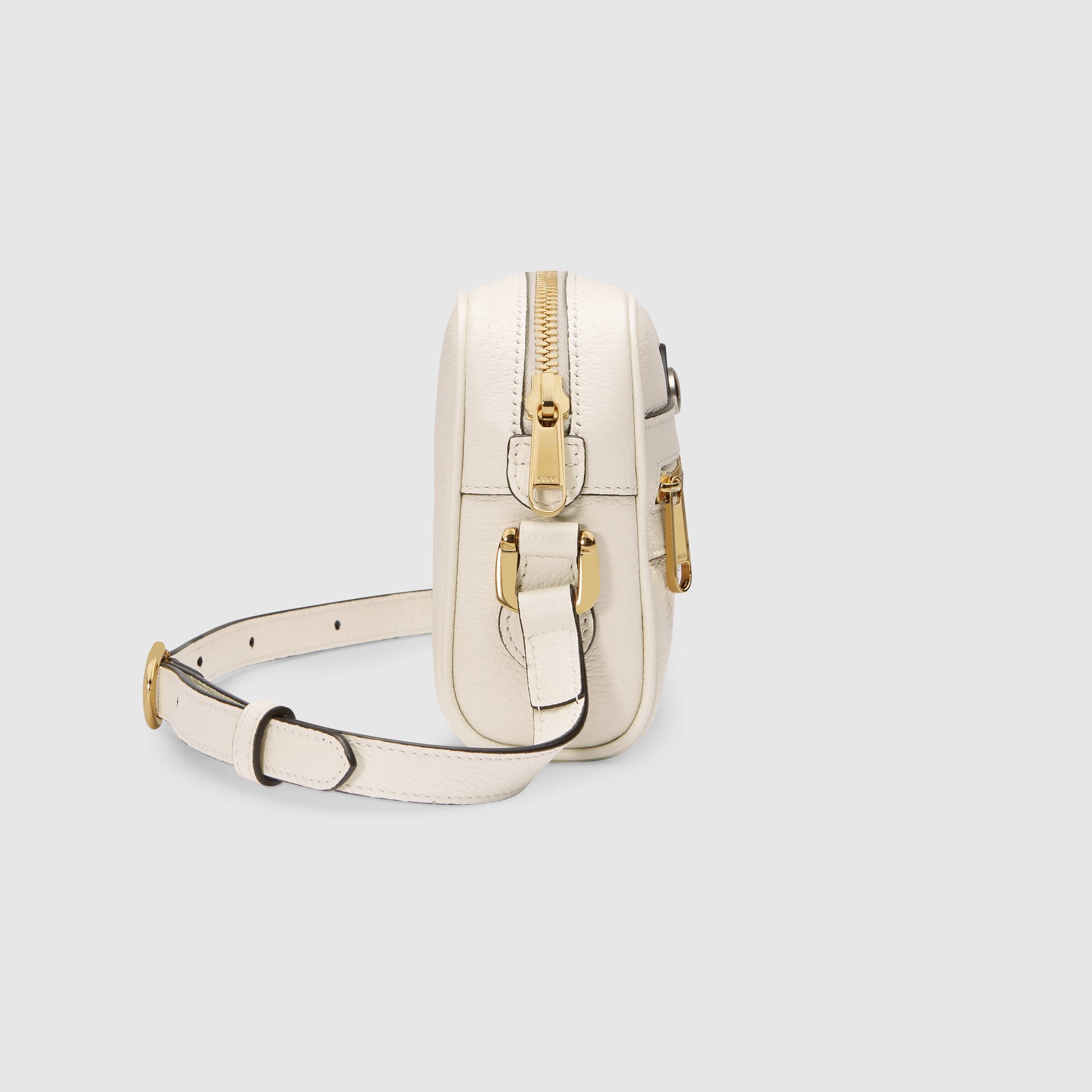 Gucci Ophidia Leather Mini Bag White