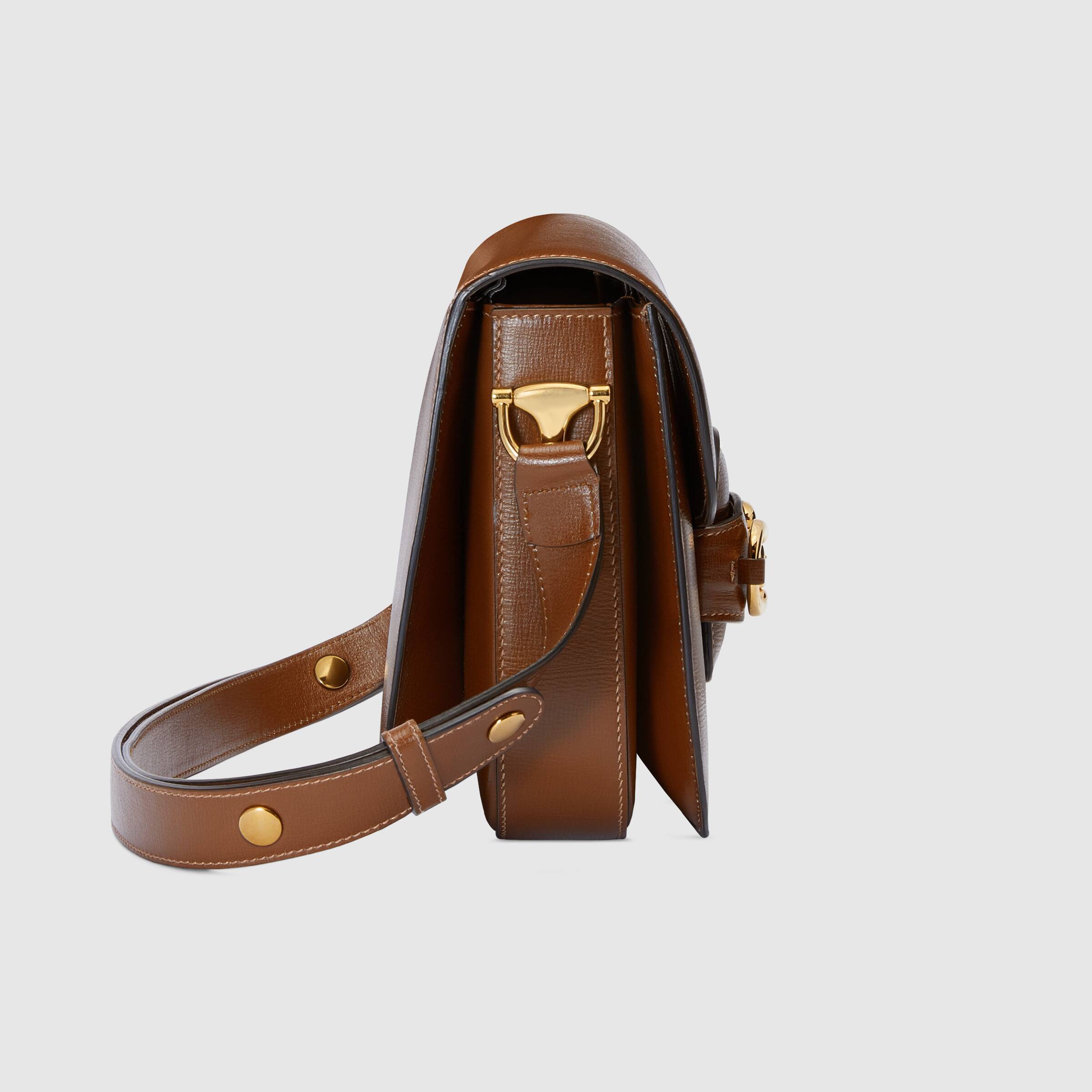 Gucci 1955 Horsebit Shoulder Bag Brown