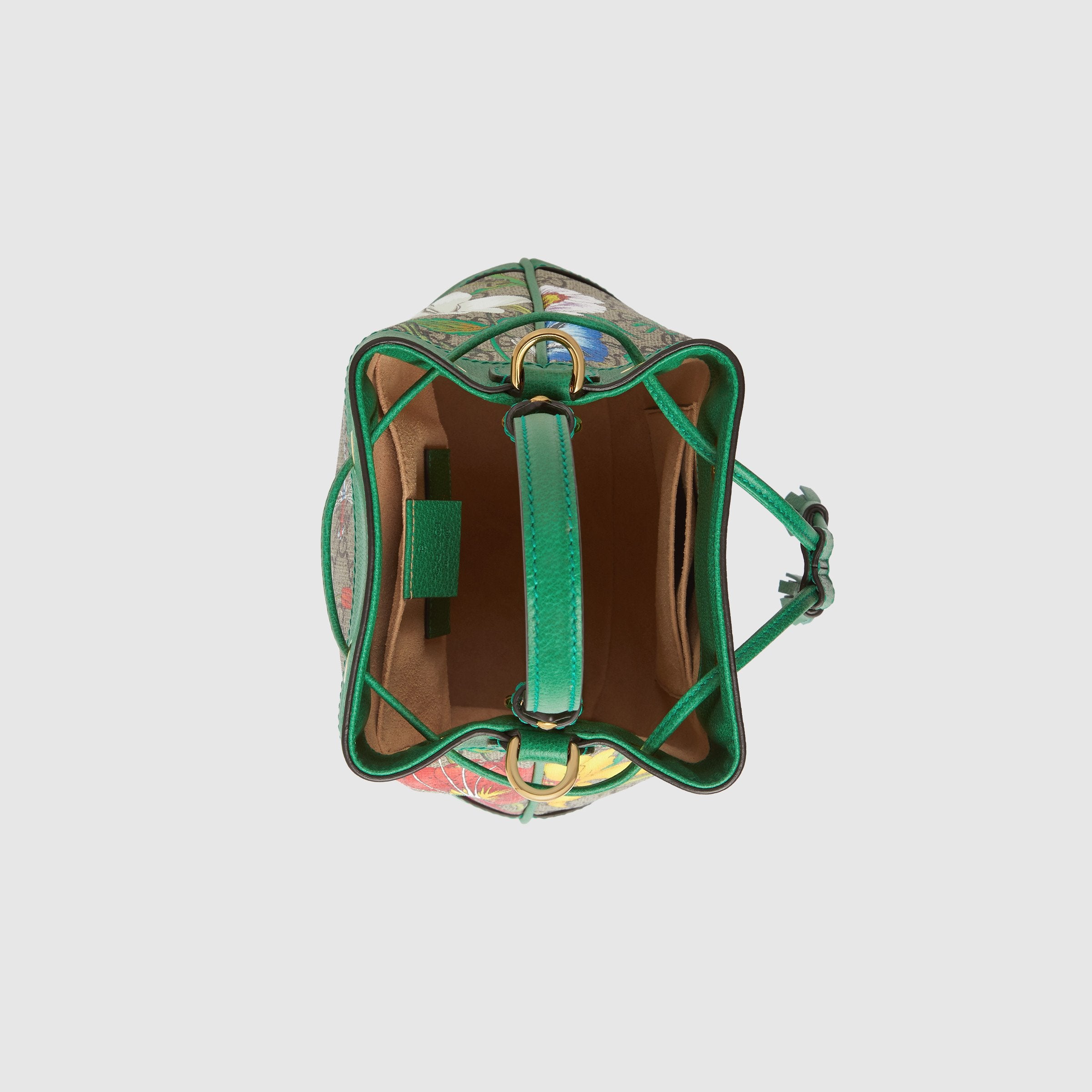 Gucci Ophidia GG Flora Small Bucket Bag Green