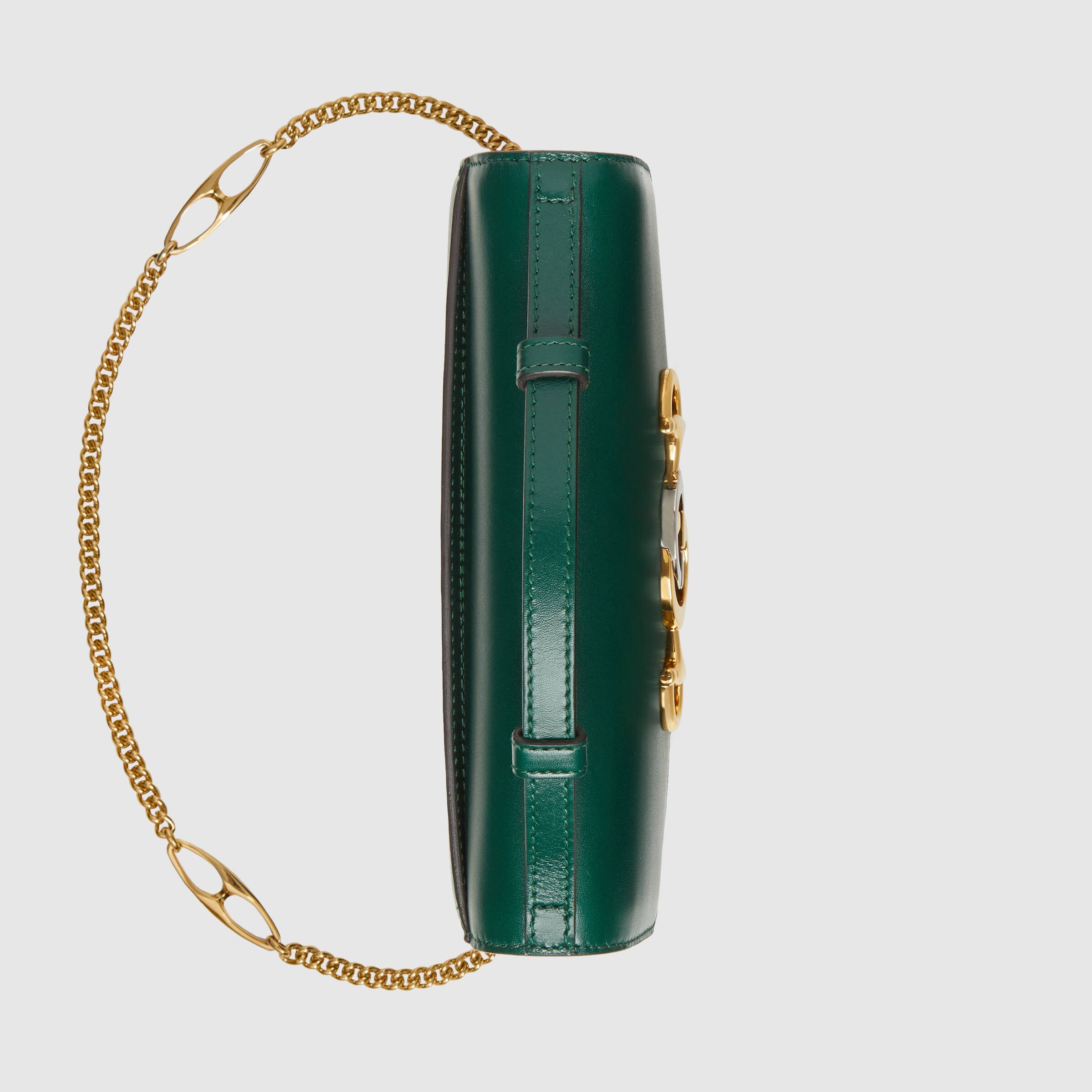 Gucci Zumi Dark Green Smooth Leather Mini Bag