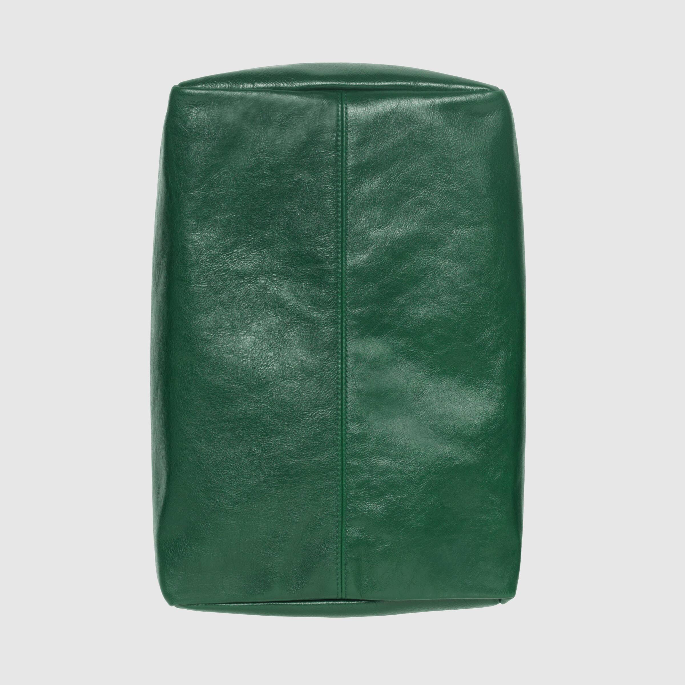 Gucci Soft Leather Backpack Dark Green