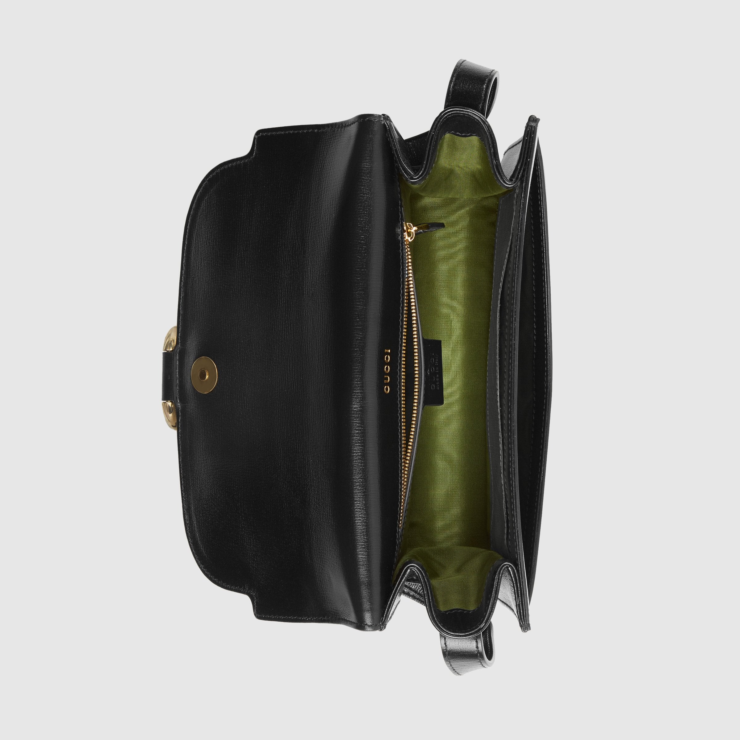 Gucci Small Leather Shoulder Bag Black