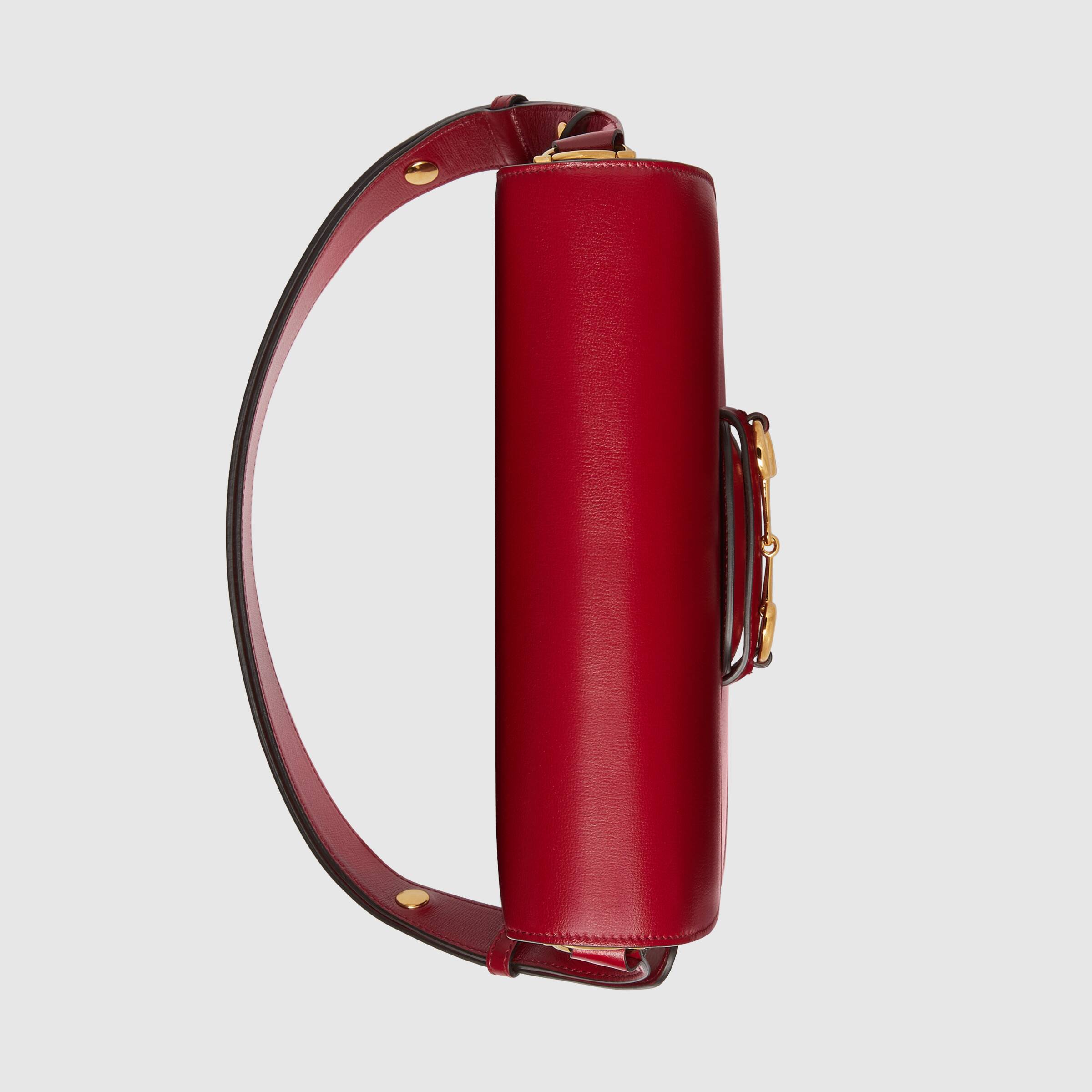 Gucci 1955 Horsebit Shoulder Bag Red