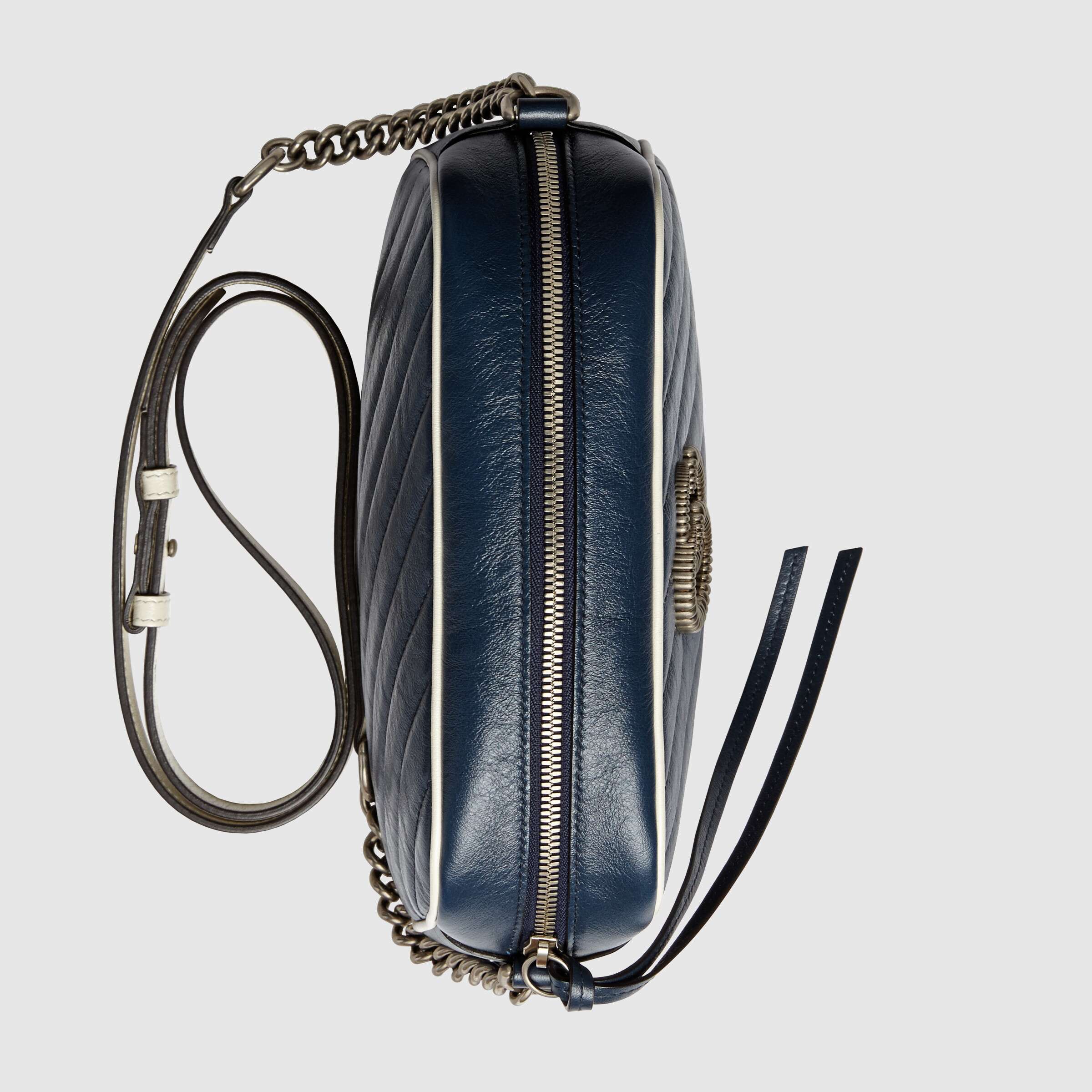 Gucci GG Marmont Matelassé Shoulder Bag Blue