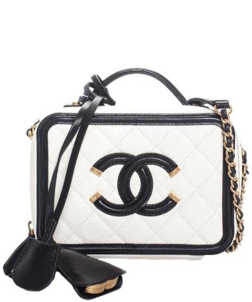 Chanel Small Vanity Case White