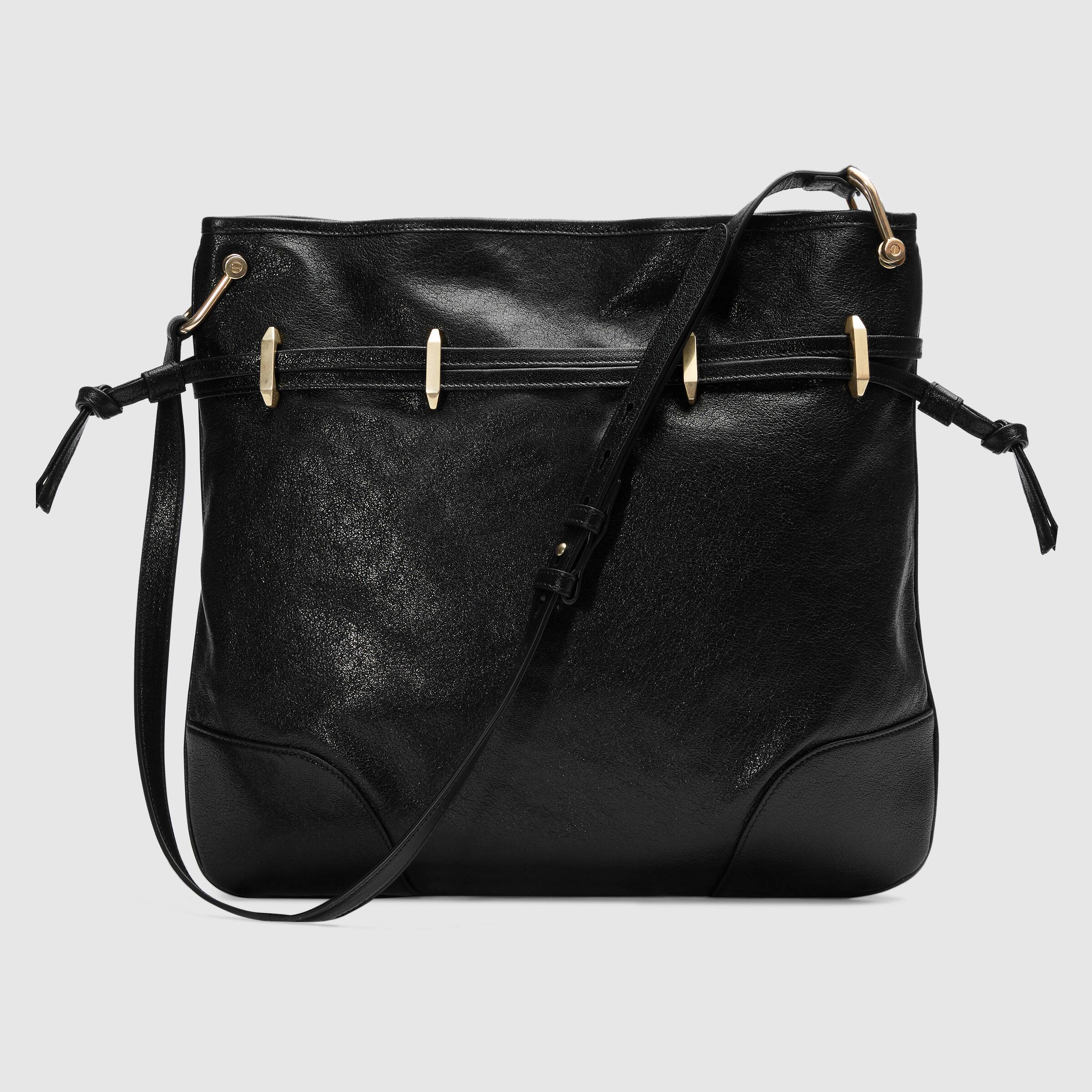Gucci 1955 Horsebit Messenger Bag Black