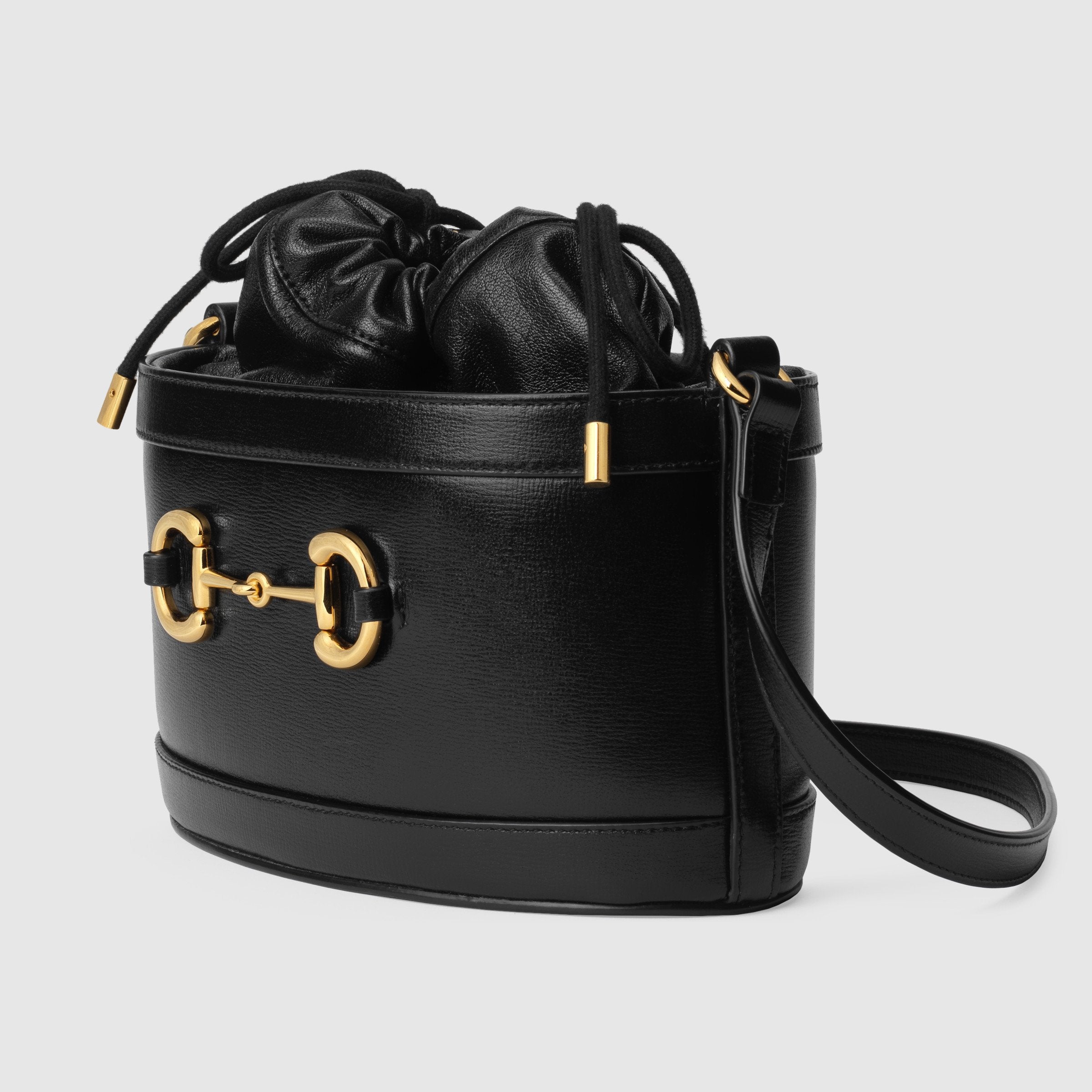 Gucci 1955 Horsebit Bucket Bag Black