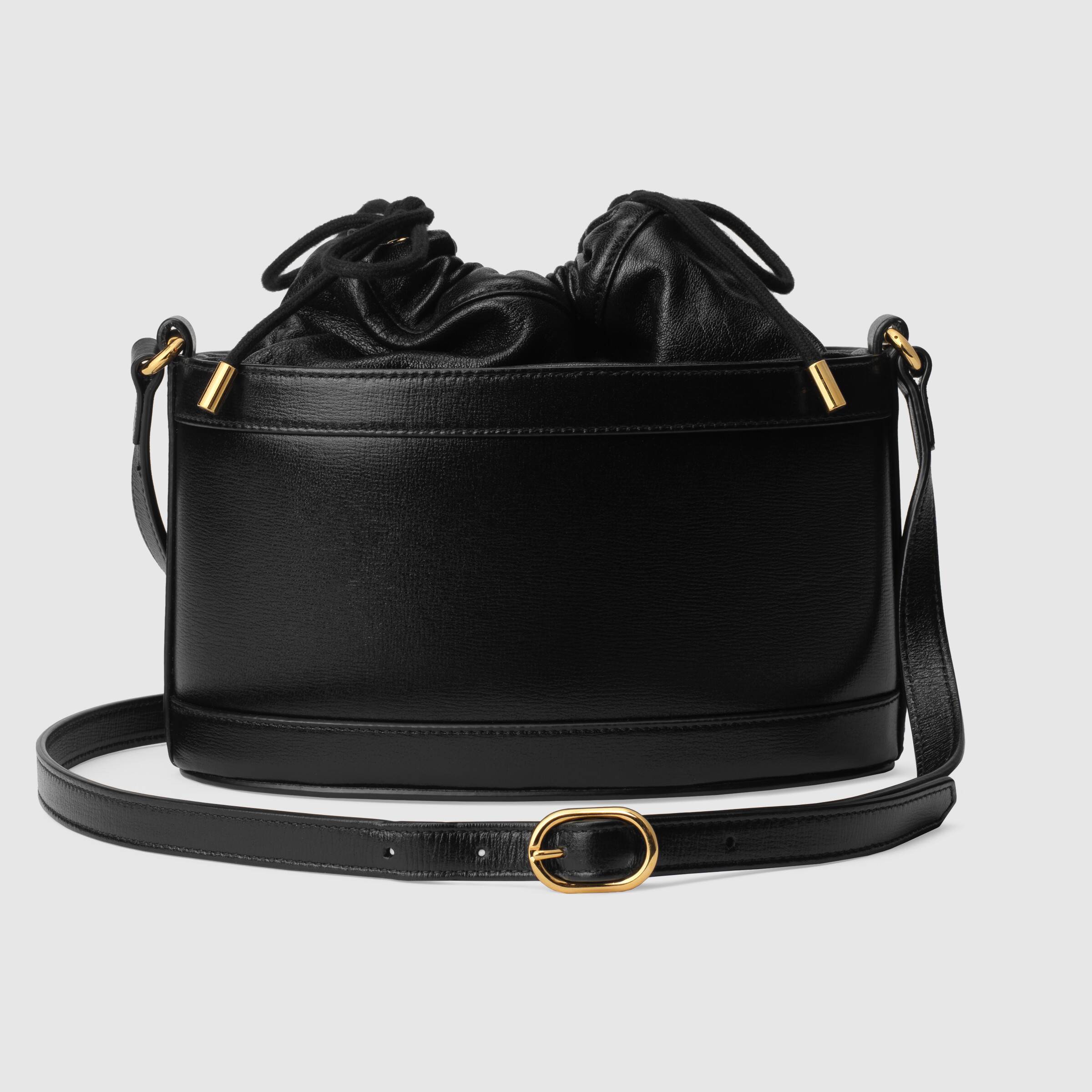 Gucci 1955 Horsebit Bucket Bag Black