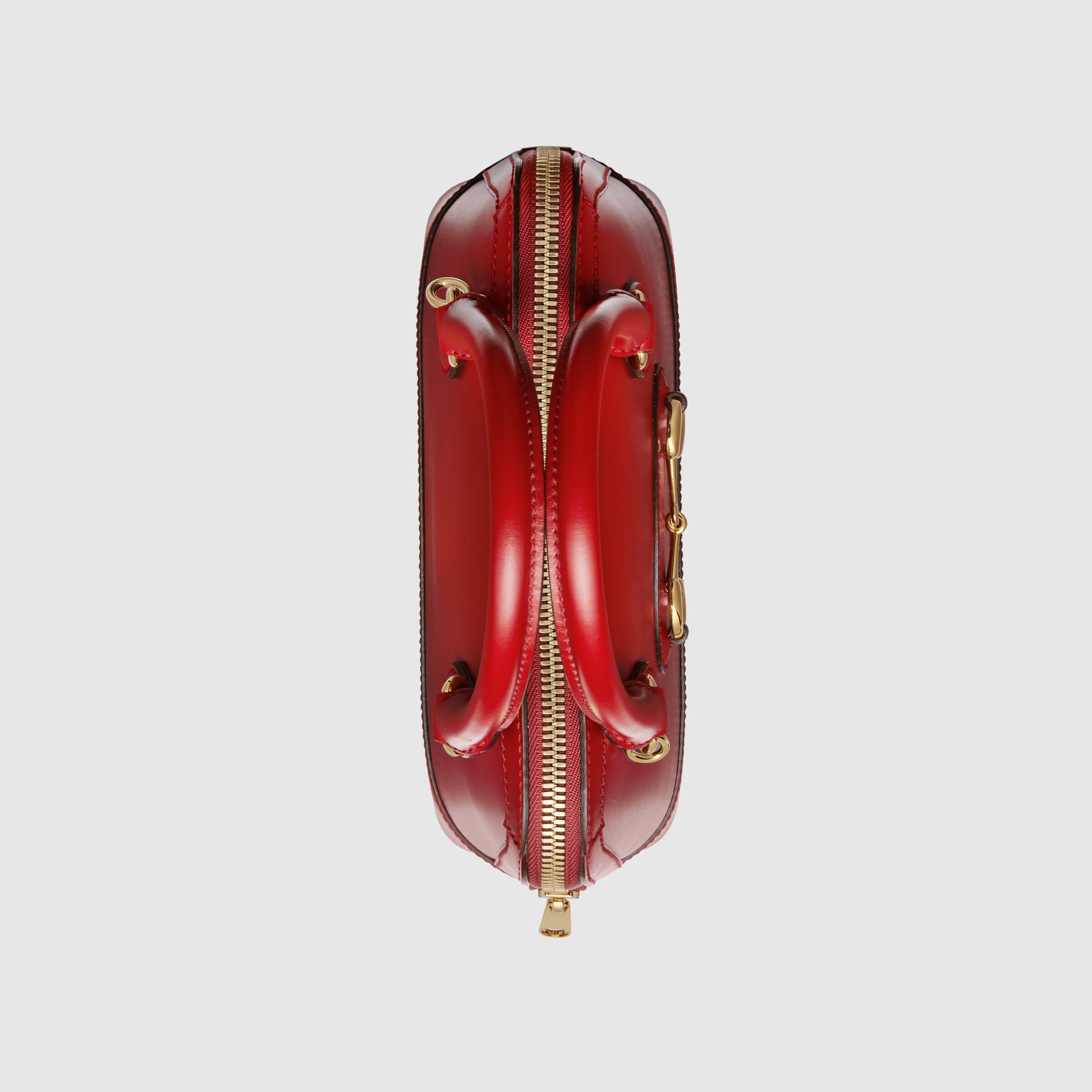 Gucci 1955 Horsebit Small Top Handle Bag Red