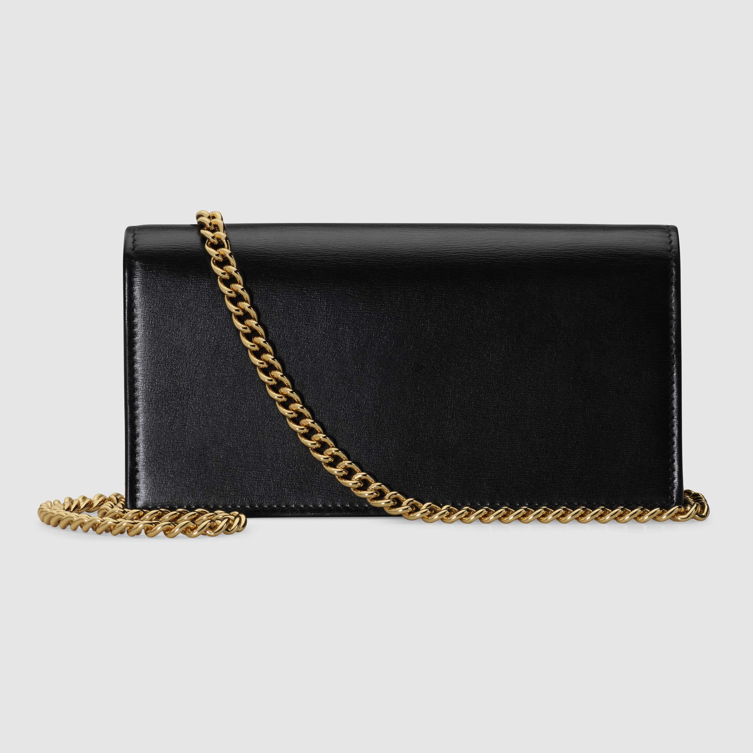 Gucci 1955 Horsebit Wallet With Chain Black