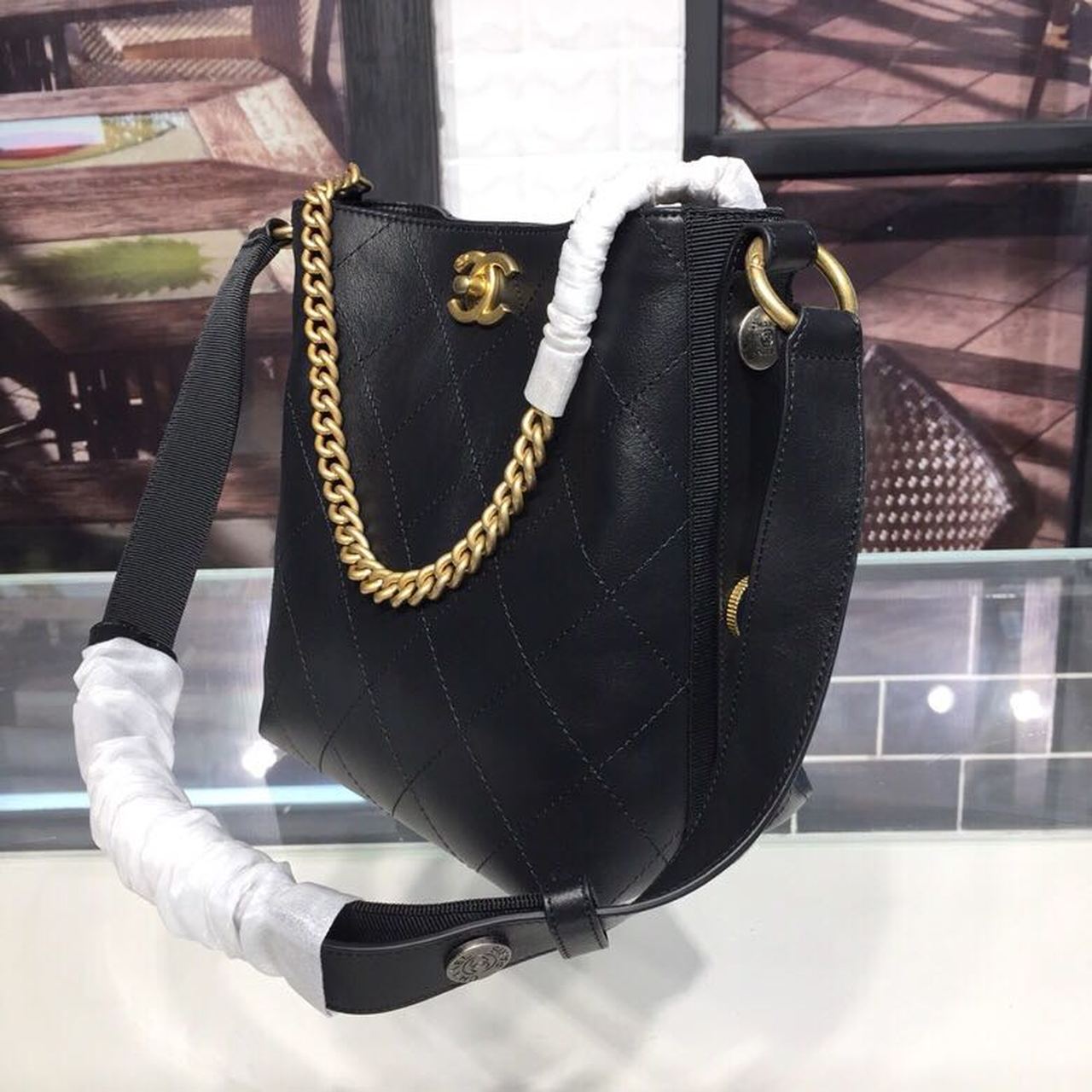 Chanel Hobo Handbag Black best quality