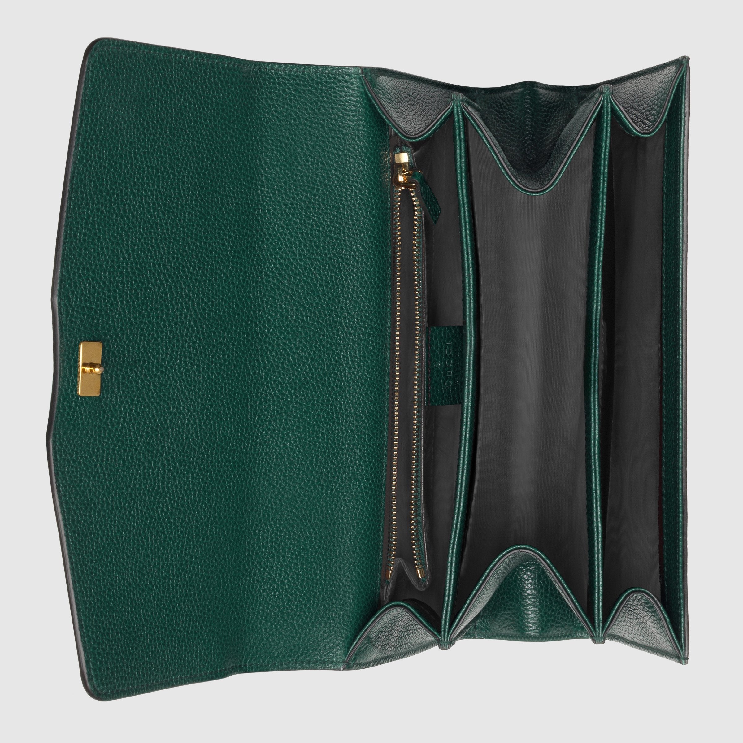 Gucci Zumi Grainy Leather Small Shoulder Bag Green