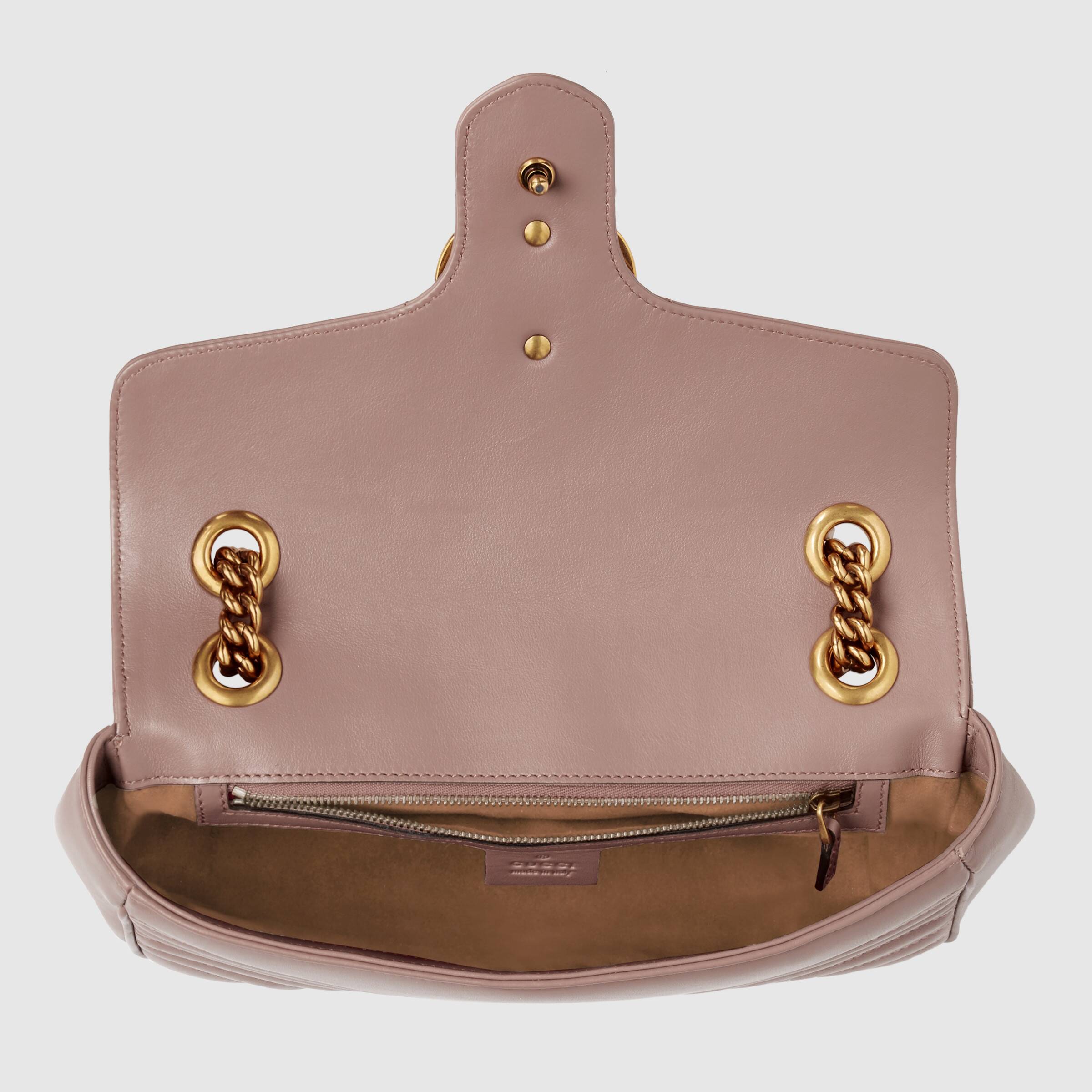 Gucci GG Marmont Medium Matelasse Shoulder Bag Dusty Pink