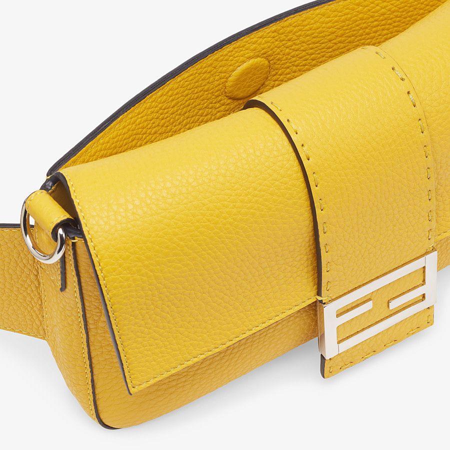 Fendi Baguette Yellow Leather Bag
