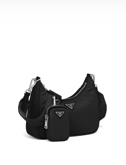 Prada Re-edition 2005 Nylon Shoulder Bag Black