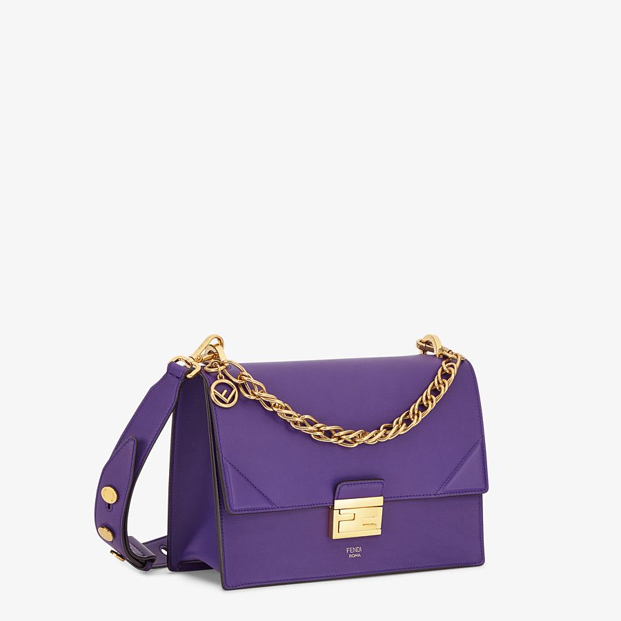 Fendi Kan U Leather Bag Purple