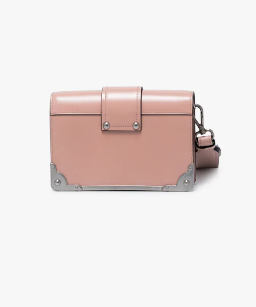 Prada Cahier Calf Leather Bag Pink