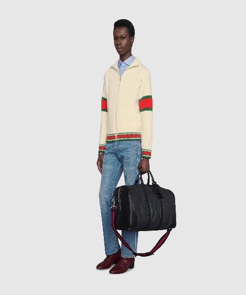 Gucci Soft GG Supreme Carry-On Duffle Black/Grey