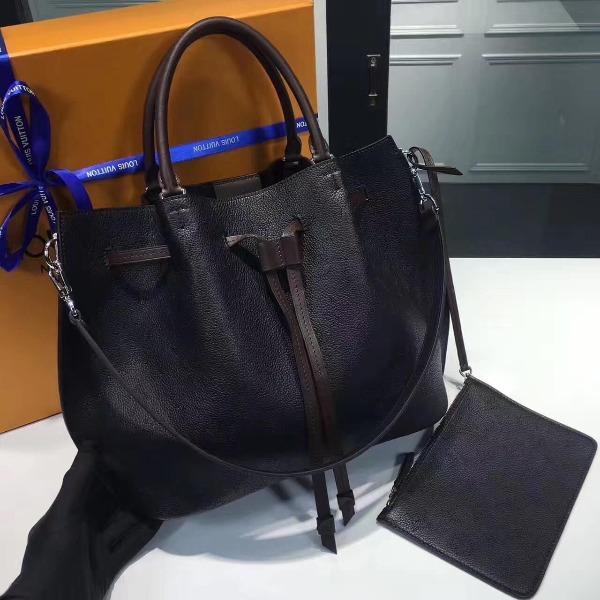 LV Girolata Handbag Mahina Noir