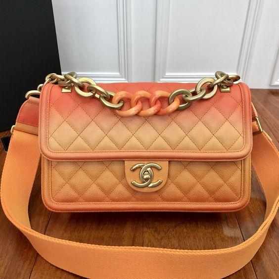 Chanel Flap Bag Orange