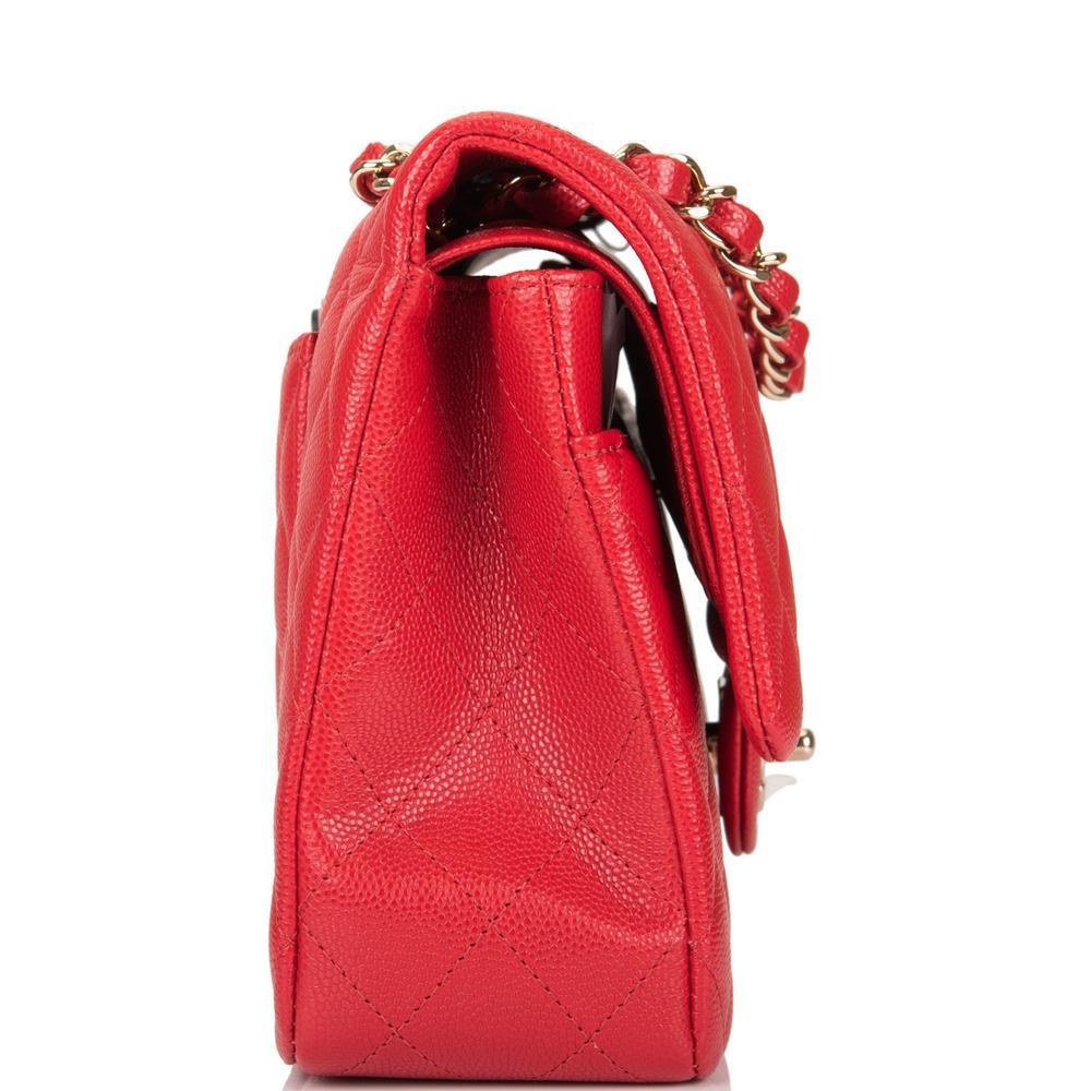 Chanel Medium Classic Handbag Red