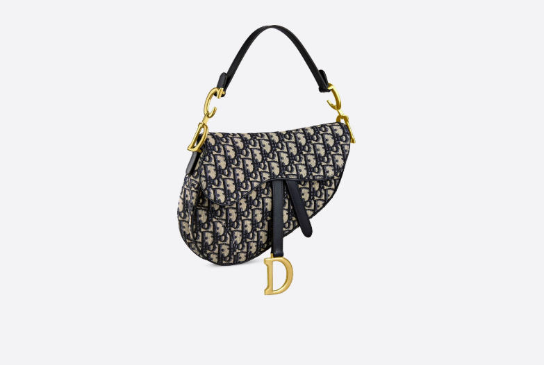 Dior Blue Oblique Saddle Bag