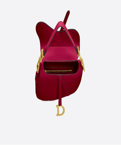 Dior Saddle Bag In Red Calfskin