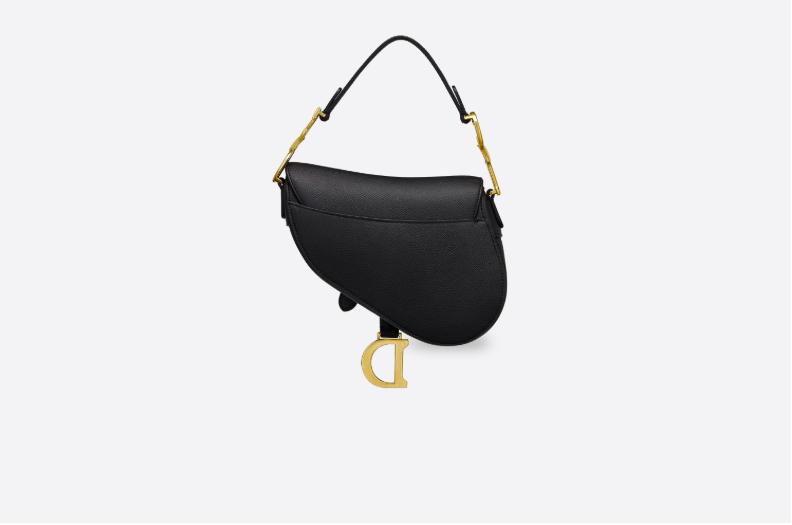 Dior Mini Saddle Bag In Black Calfskin