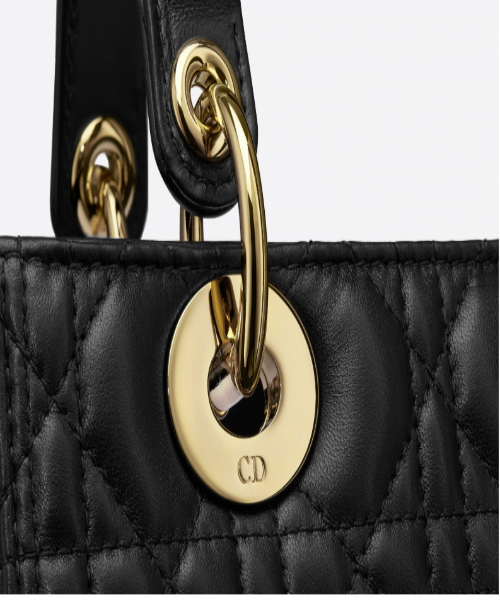 Lady Dior Lambskin Bag Black