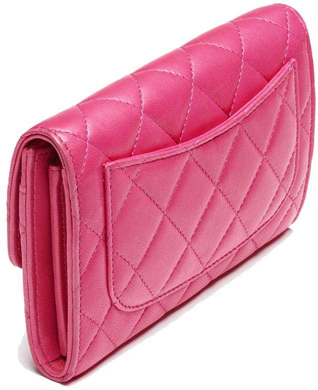 Chanel Classic Long Flap Wallet Pink