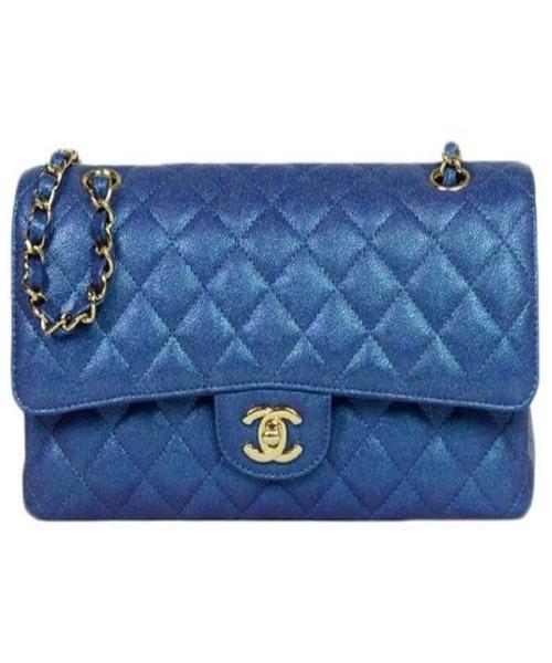 Chanel Medium Classic Flap Bag Iridescent Blue