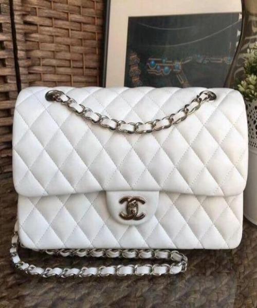 Chanel Classic Medium Handbag White