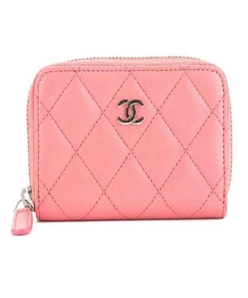 Chanel Classic Zipped Coin Purse Pink