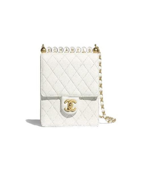 Chanel Flap Bag White Goatskin