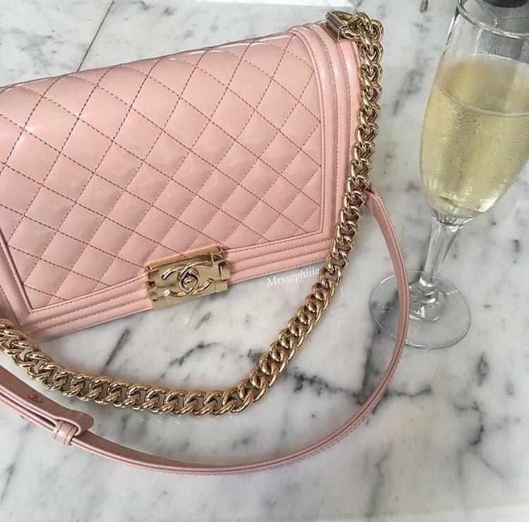 Chanel Le Boy Wallet On Chain – WOC Light Pink Caviar Gold-Toned