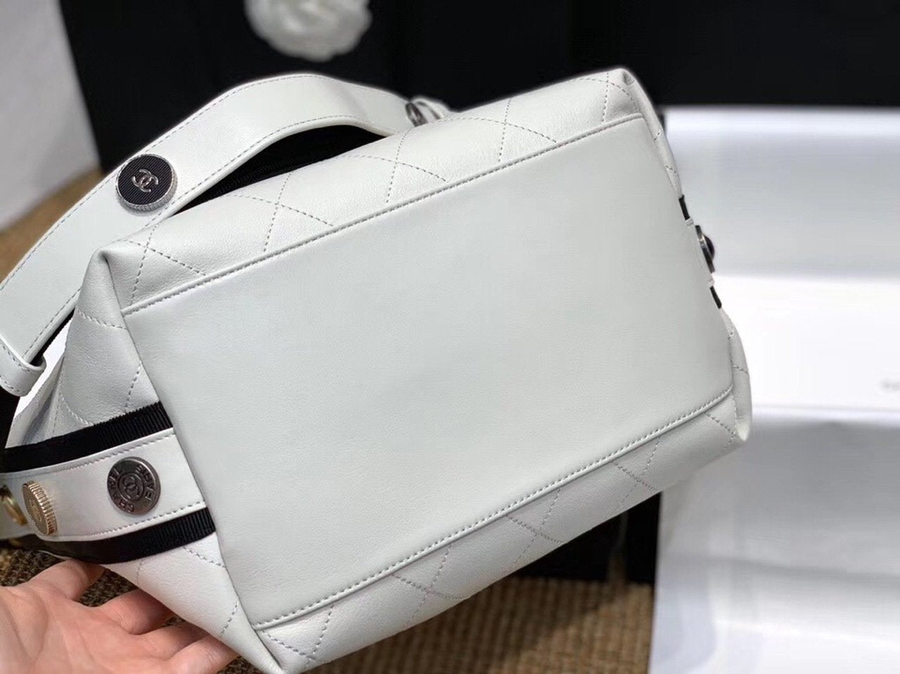 Chanel Hobo Handbag White