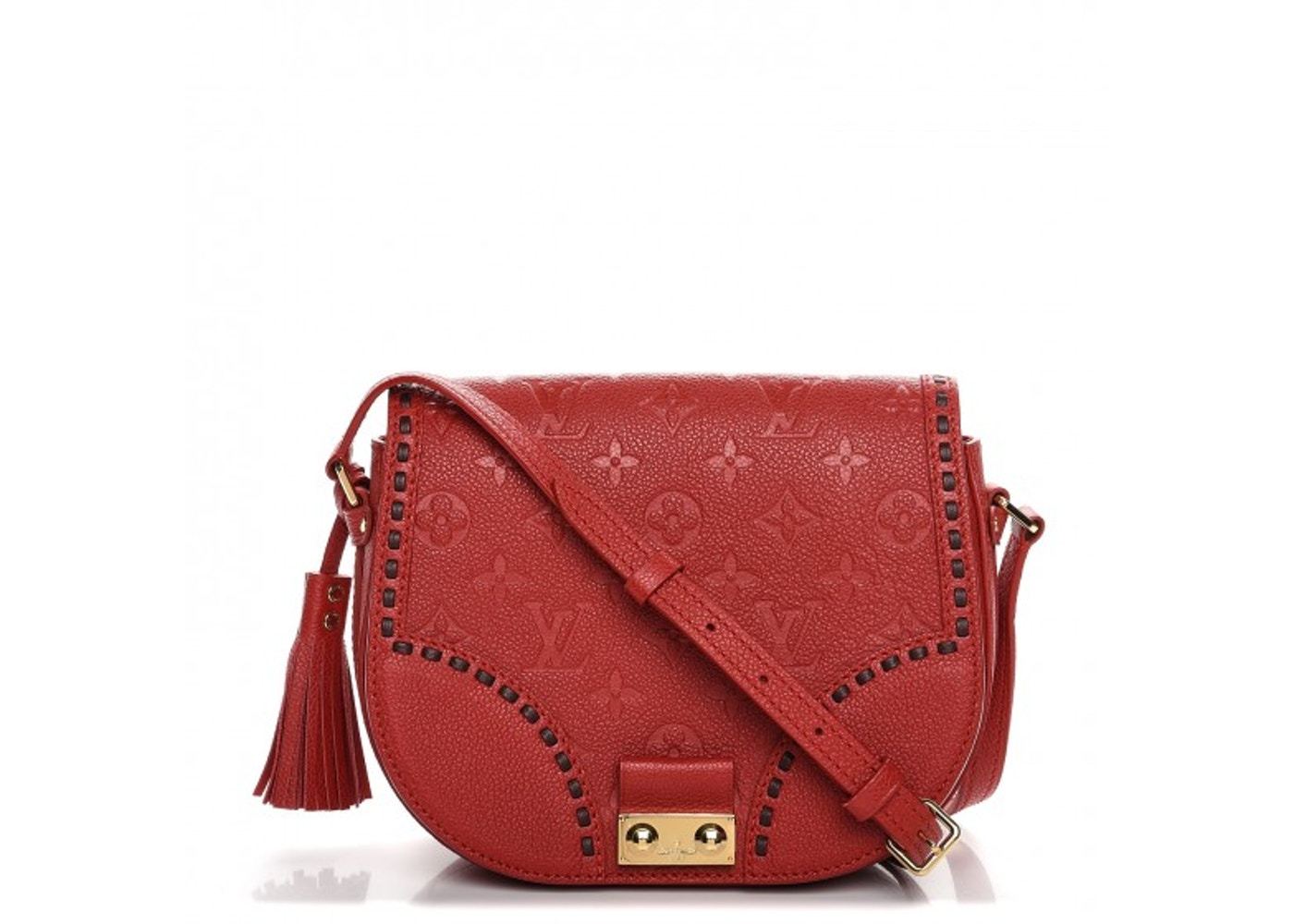 LV Junot Monogram Empreinte Leather Cerise