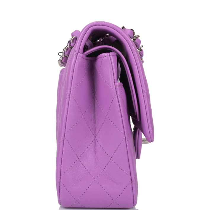 Chanel Medium Classic Handbag Purple