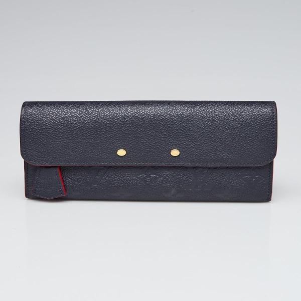 LV Pont-Neuf Wallet Monogram Empreinte leather Marine Rouge