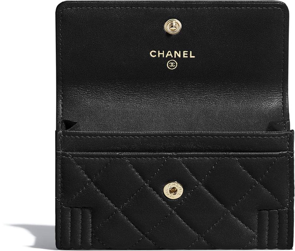 Chanel Boy Small Flap Wallet Black