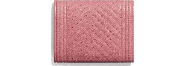 Chanel Boy Small Flap Wallet Pink