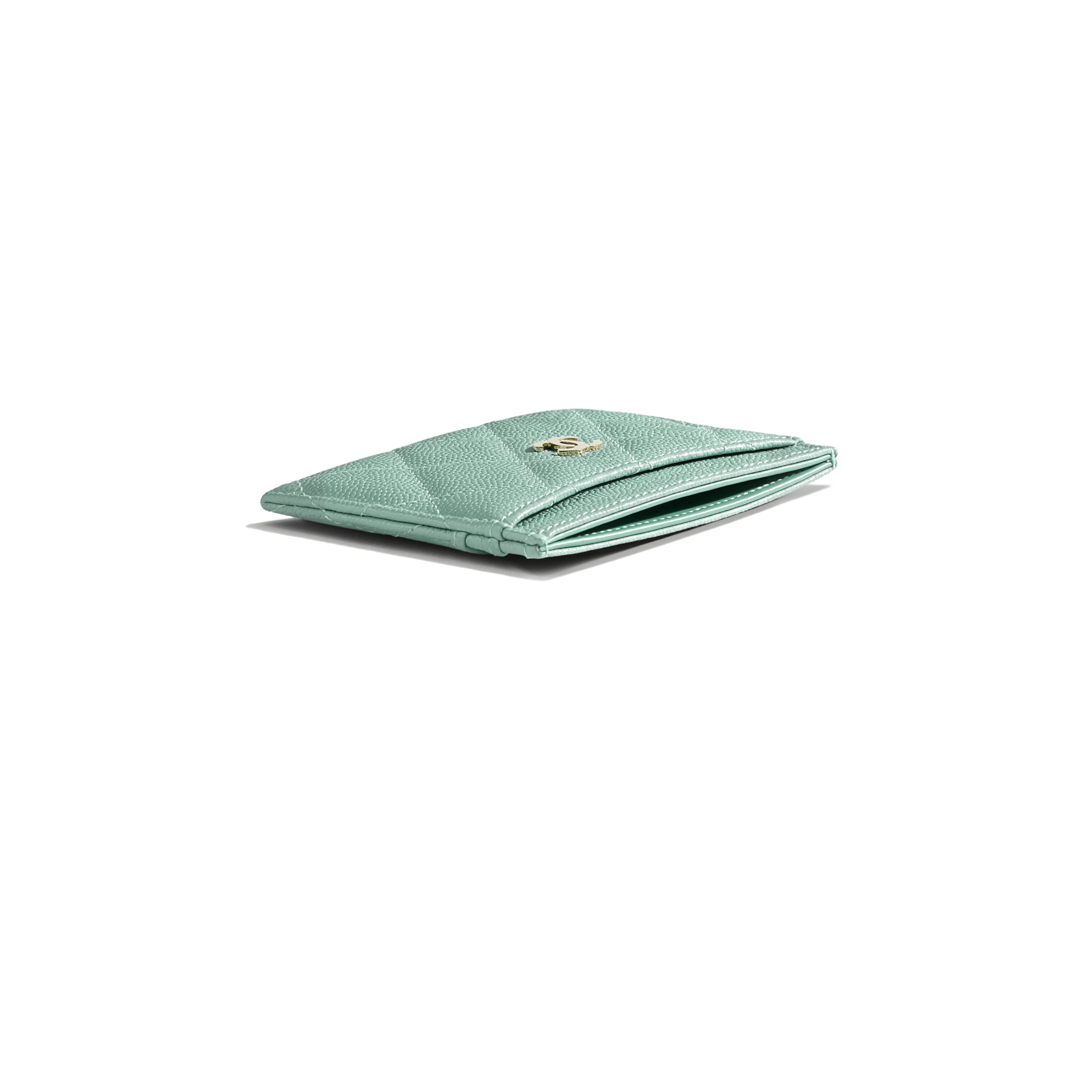 Chanel Classic Card Holder Iridescent Turquoise