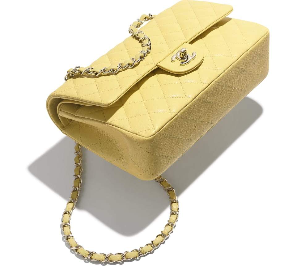 Chanel Medium Classic Handbag Yellow