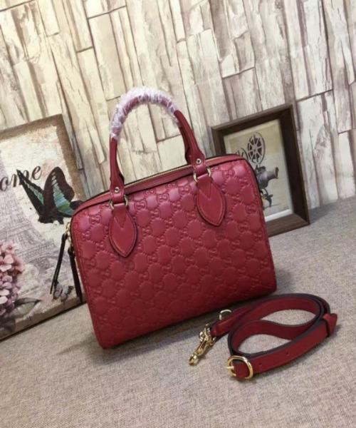 Gucci Signature Small Top Handle Bag Red