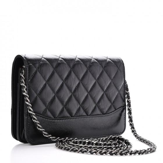 Chanel Wallet On Chain – WOC Aged & Smooth Calfskin Black