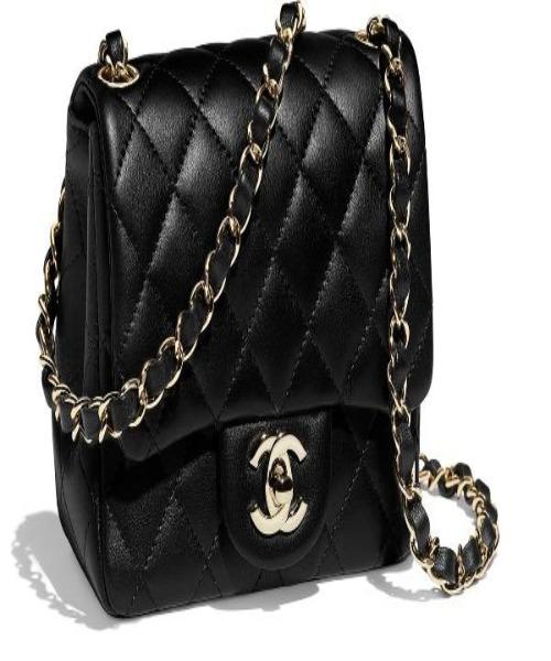 Chanel Classic Maxi Handbag Black Grained Calfskin Silver-Toned