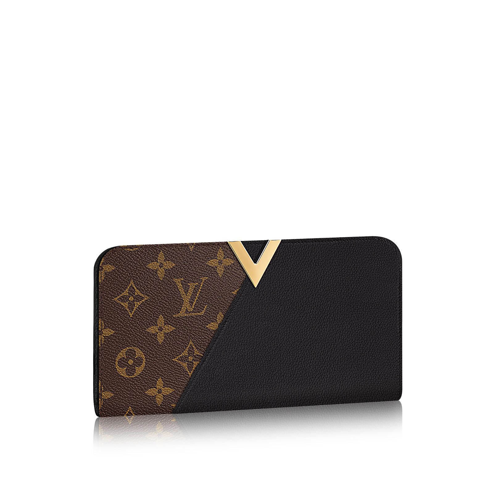 LV Monogram Canvas And Leather Kimono Wallet Black