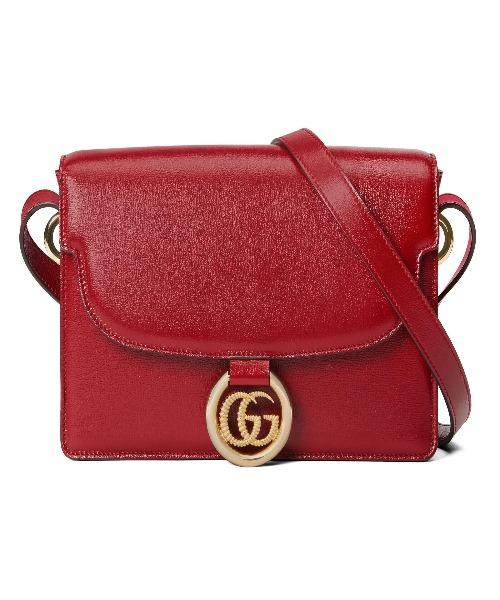 Gucci Small Leather Shoulder Bag Red
